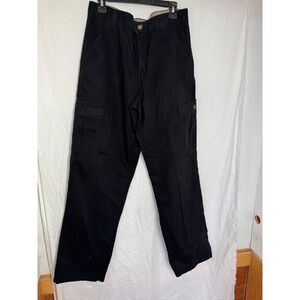 Lee Jeans Mens Cargo Pants Black Cotton Straight Leg Size 32x34